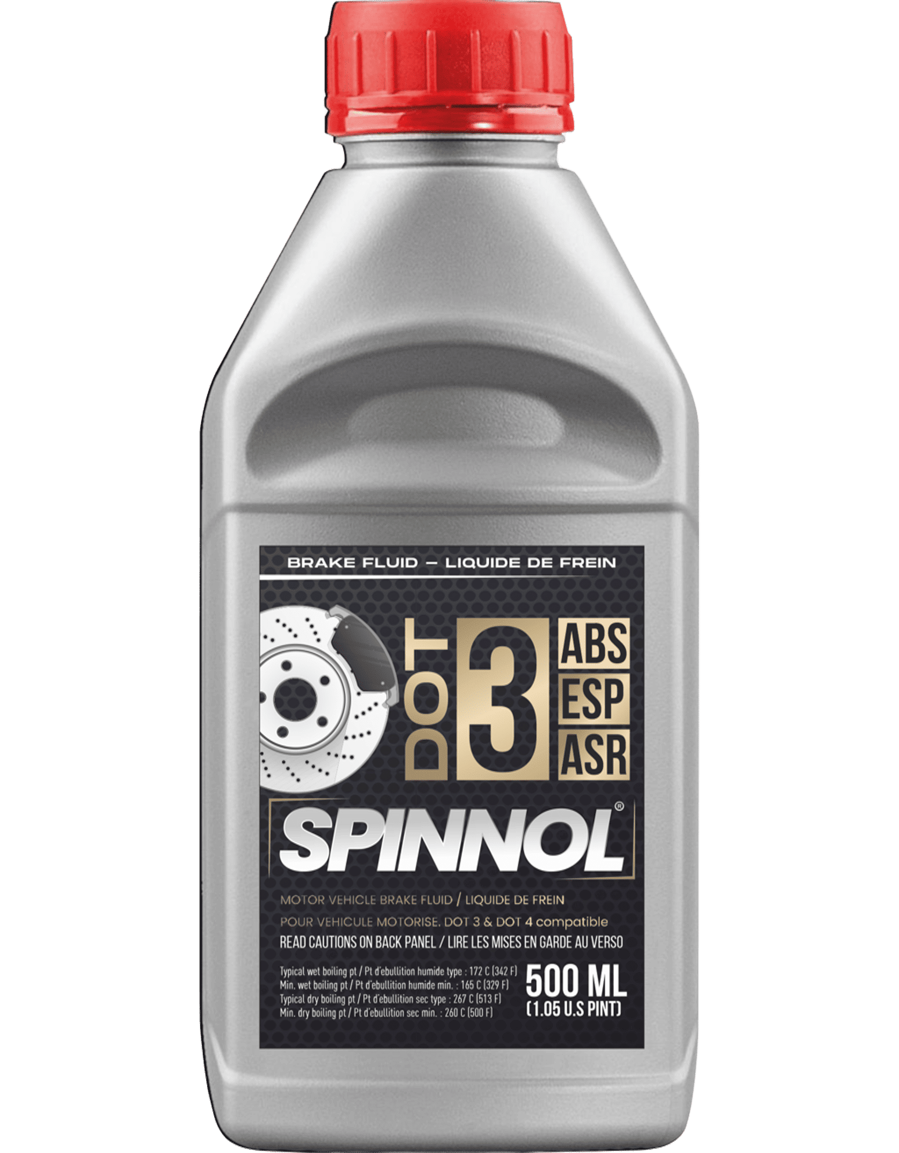 Spinnol DOT 3 Fren Hidroliği – Standart fren sistemleri için uygun, stabil performans sunan fren sıvısı.
