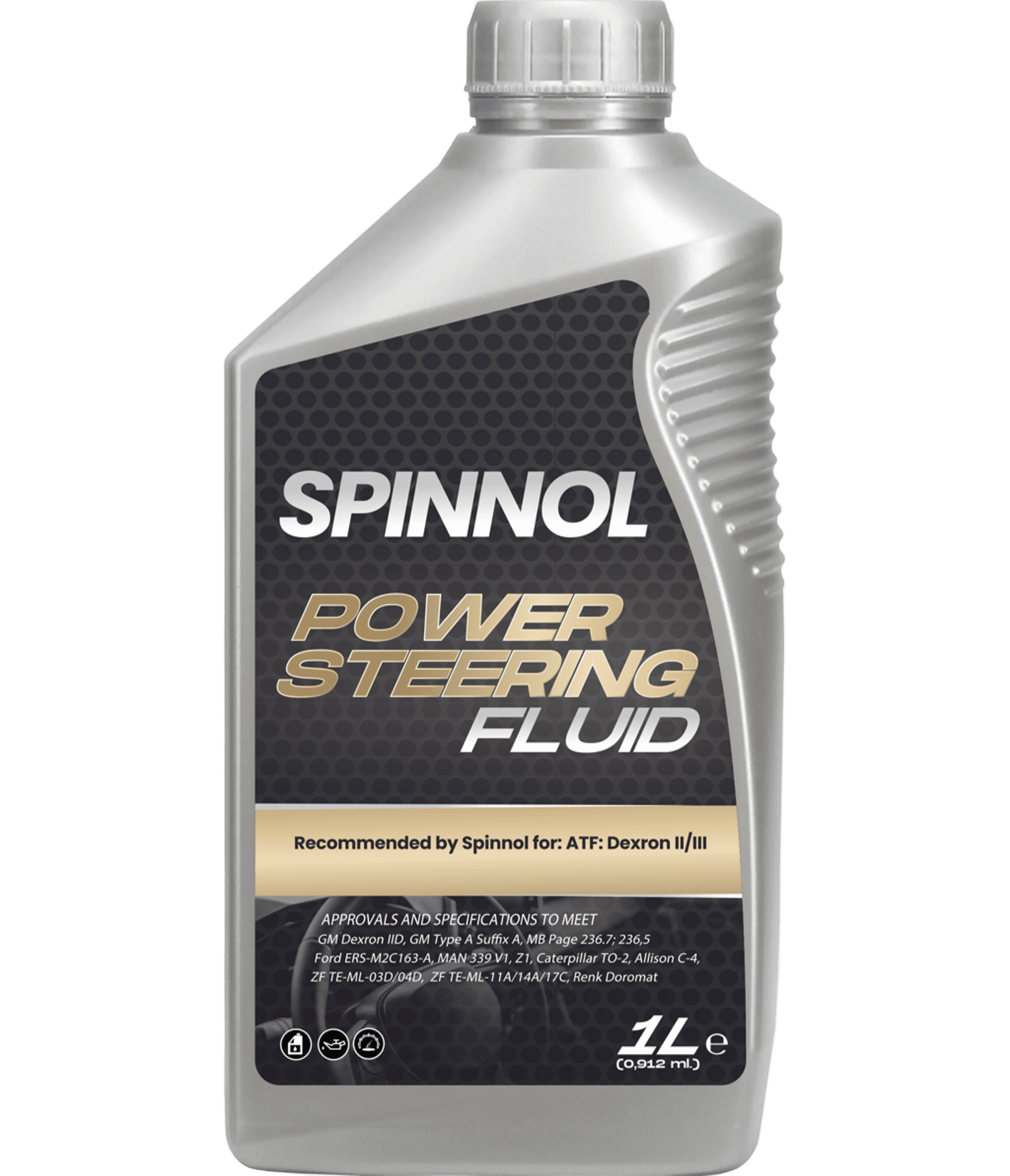 Spinnol Power Steering Fluid – Direksiyon sistemleri için geliştirilmiş, yüksek performanslı hidrolik direksiyon yağı.