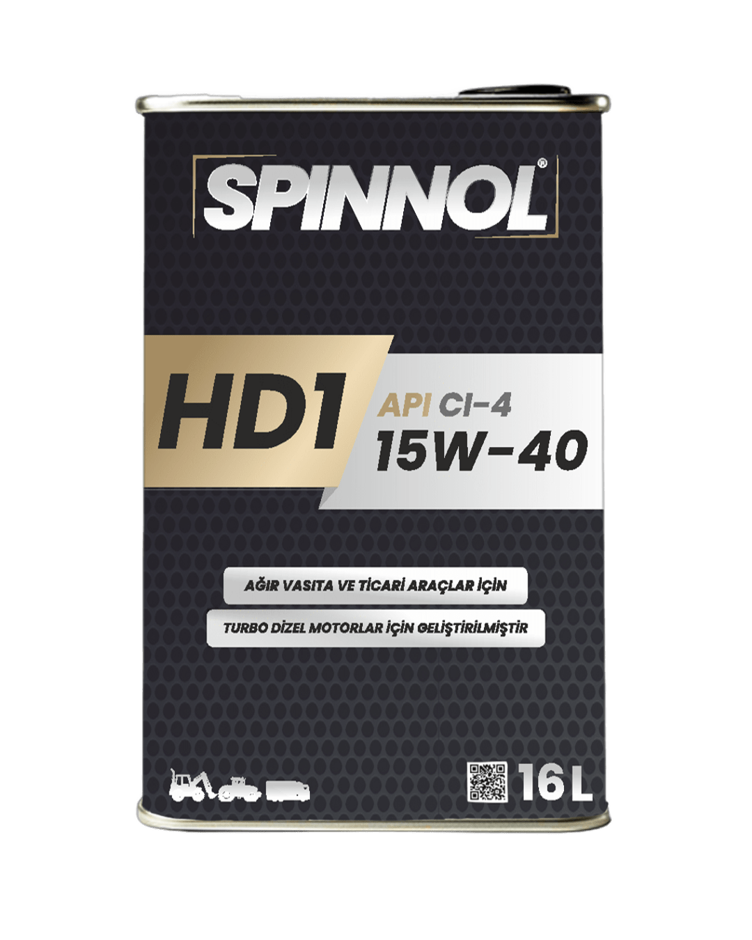 SPINNOL HD1 API CI-4 15W-40 motor yağı – ağır hizmet tipi dizel motorlar için yüksek performanslı yağ.